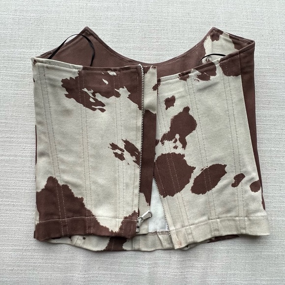 Miaou Leia Cow Print Corset XS - Picture 4 of 7